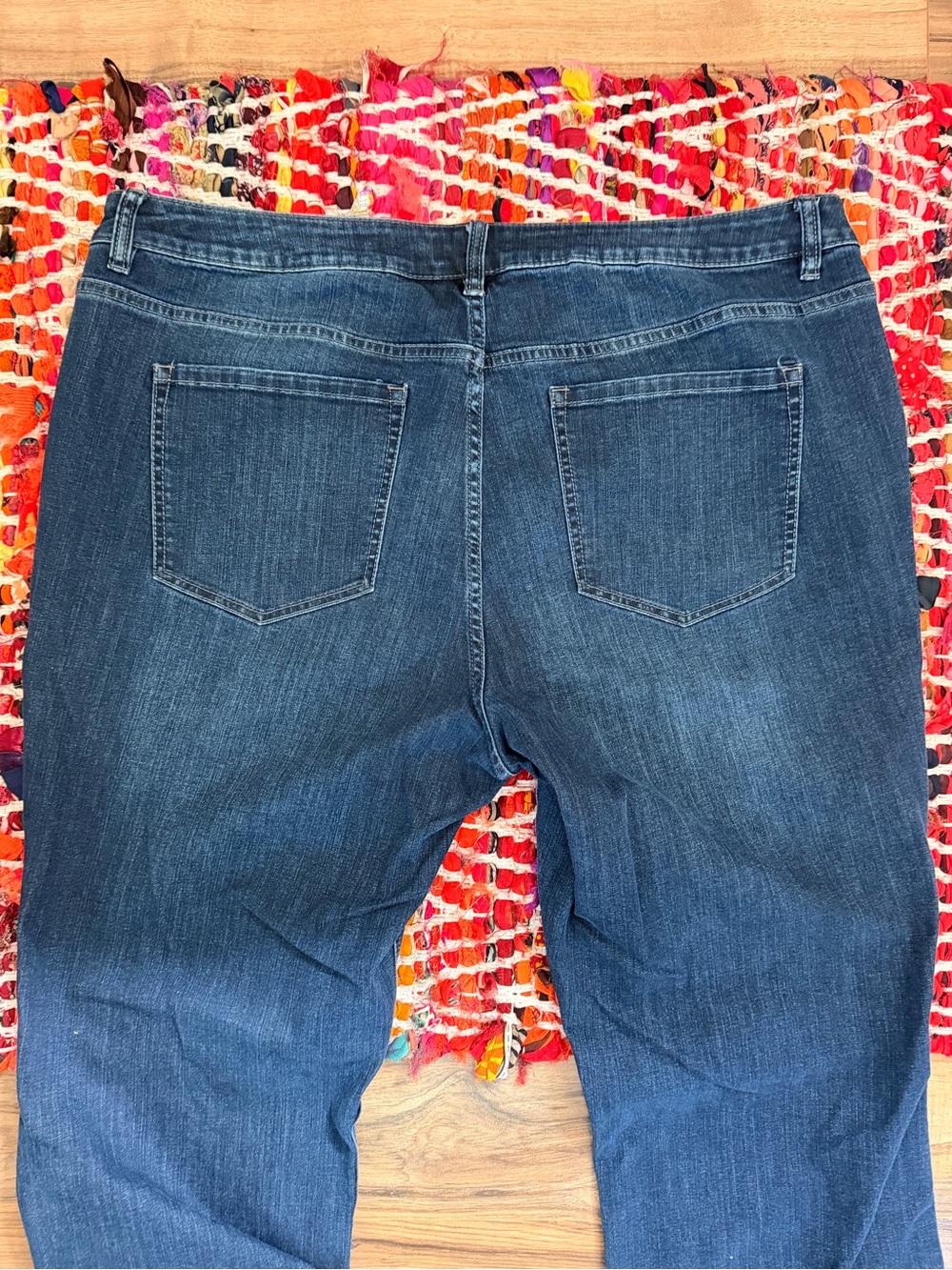Venezia Women's Straight Leg Medium Blue Denim Jeans